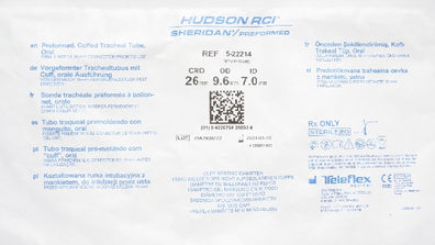 Teleflex 5-22214 Hudson RCI Cuffed Tracheal Tube 26mm x 9.6mm x 7.0mm (x)